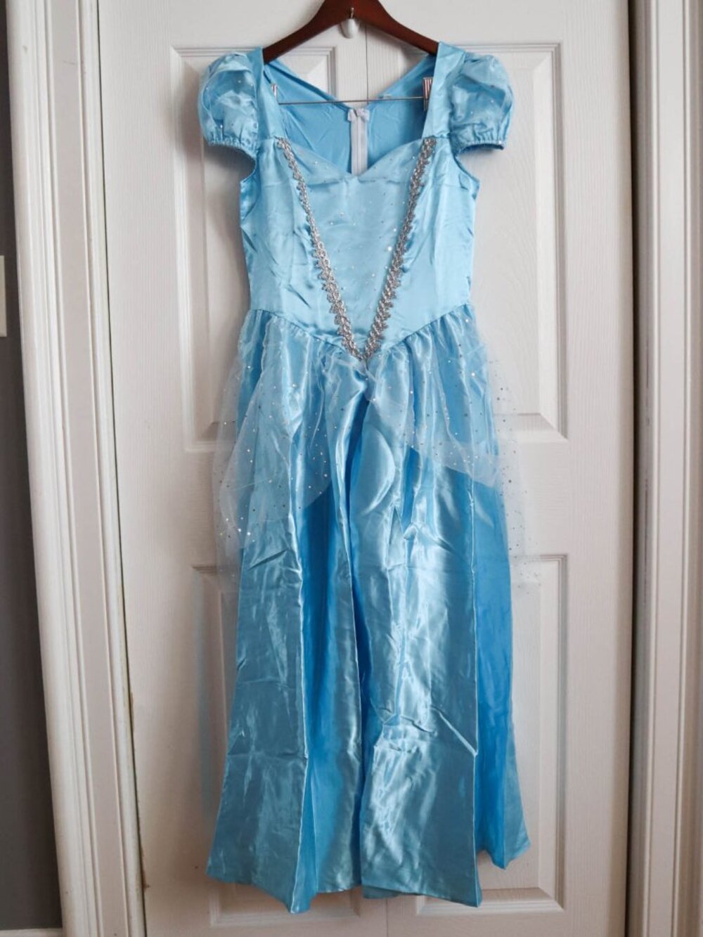 Cinderella Princess Dress Costume w/ Gloves & Headband Sz S Cosplay Dress-up